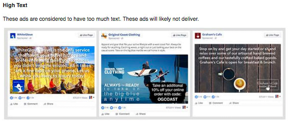 image text ads of facebook