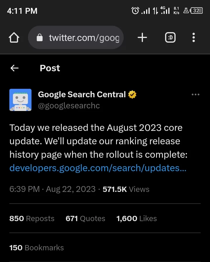 Google-broad-core-update-august-2023